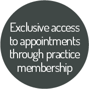 Exclusive access to appointments through practice membership
